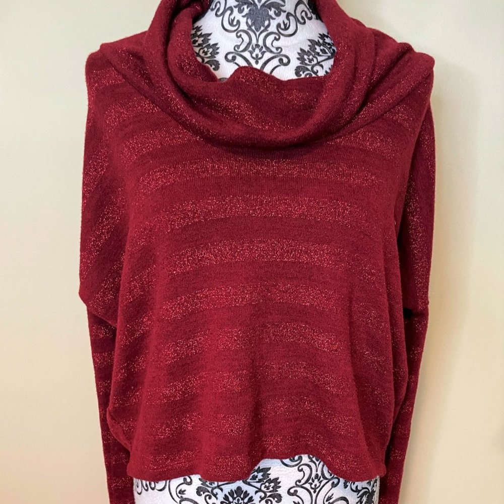 Threads 4 Thought™ Lurex Stripe Cowl Neck Sweater